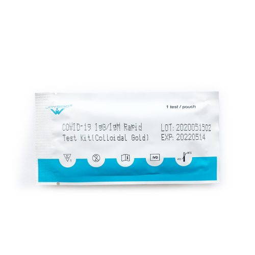 COVID-19 lateral flow rapid test kit pouch